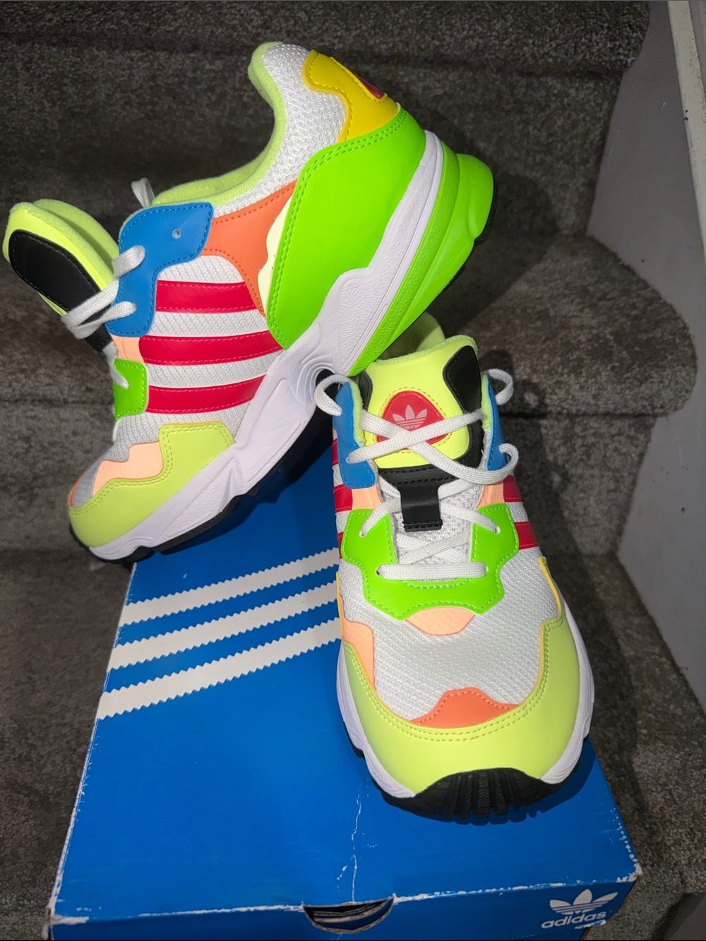 adidas Neon Yellow Multicolor Sneakers